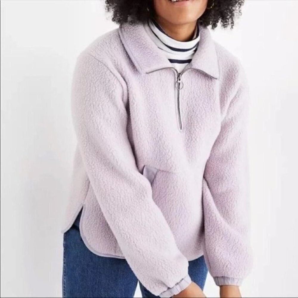 Madewell Polartec Purple Fleece Popover